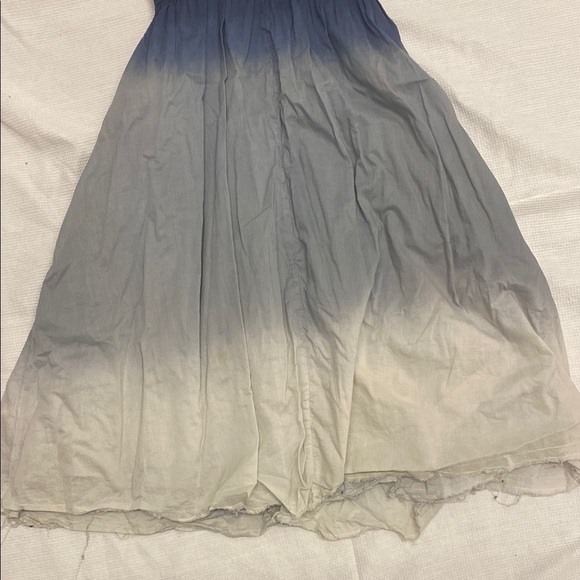 Converse Blue Ombré Midi Sundress with raw hem and corset back 100% cotton - Picture 6 of 13